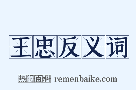 王忠反义词是什么意思的图片